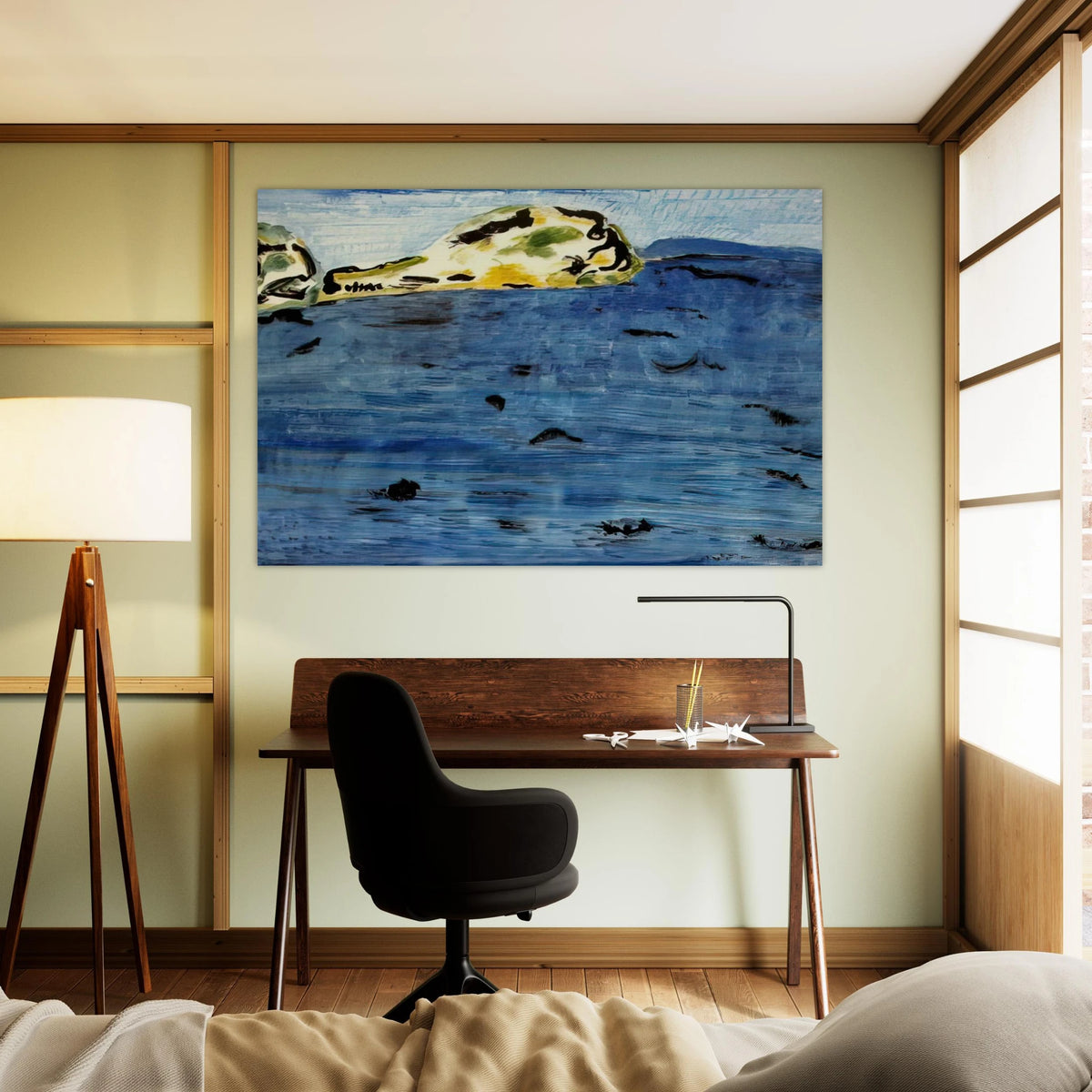 Blue Bay and Dunes - 1961 Poster | Milton Avery Poster | Milton Avery Store