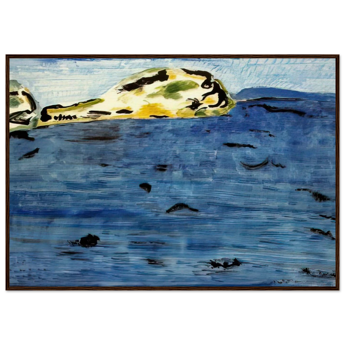 Blue Bay and Dunes - 1961 Framed Poster | Milton Avery Framed Prints Wall Art | Milton Avery Store
