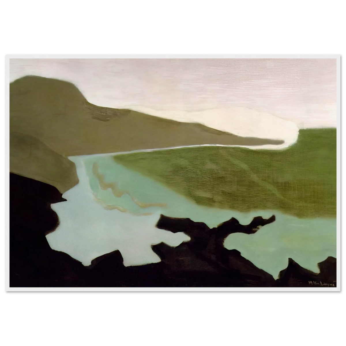 Green Sea - 1954 Framed Poster | Milton Avery Framed Prints Wall Art | Milton Avery Store