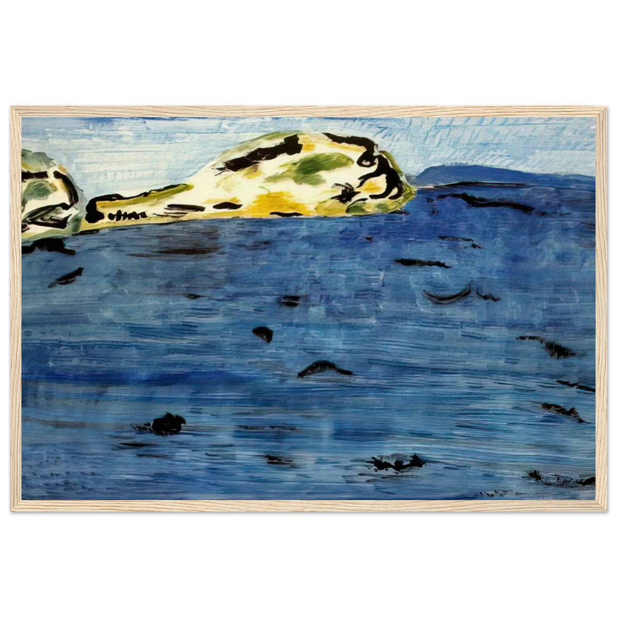 Blue Bay and Dunes - 1961 Framed Poster | Milton Avery Framed Prints Wall Art | Milton Avery Store