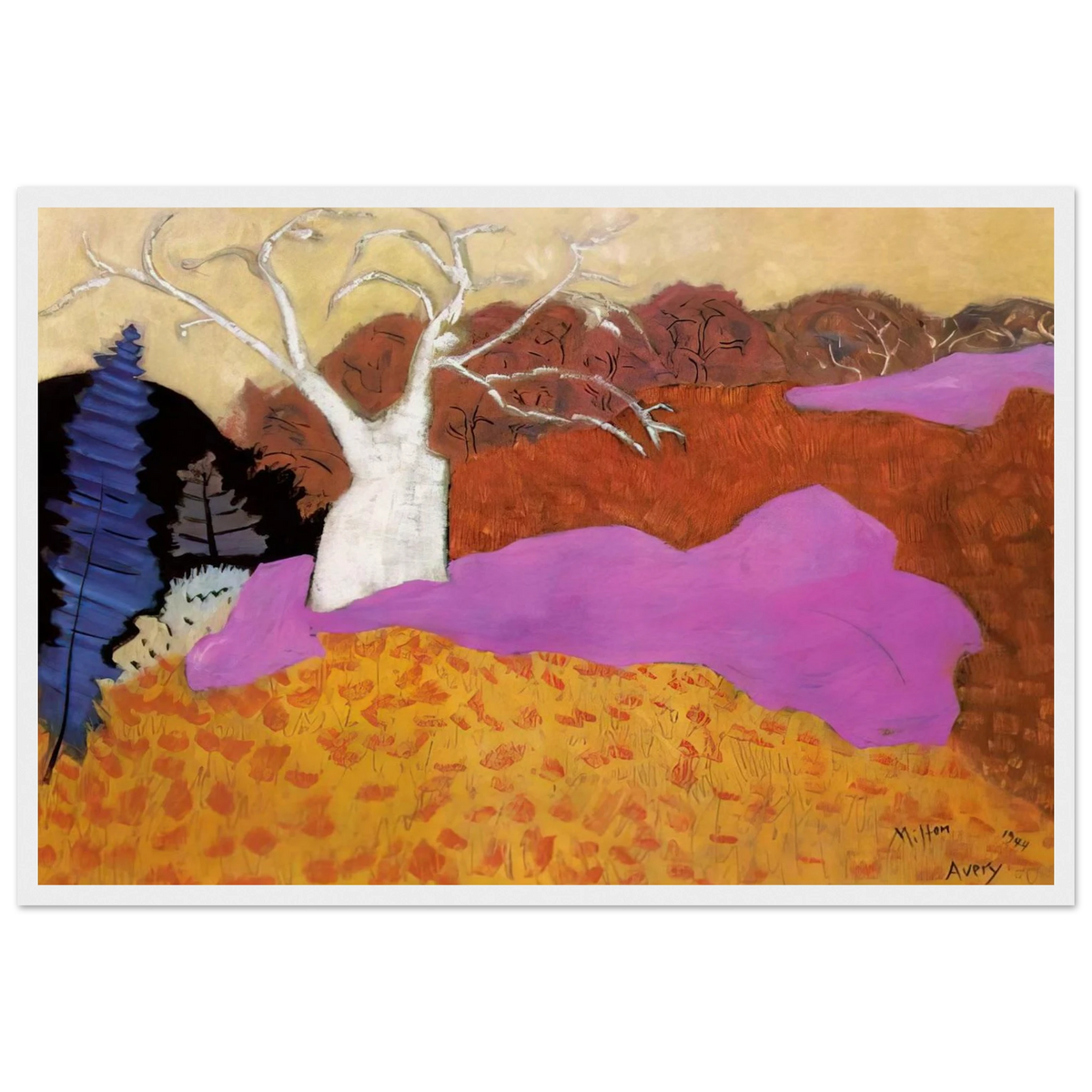 Autumn - 1944 Framed Poster | Milton Avery Framed Prints Wall Art | Milton Avery Store