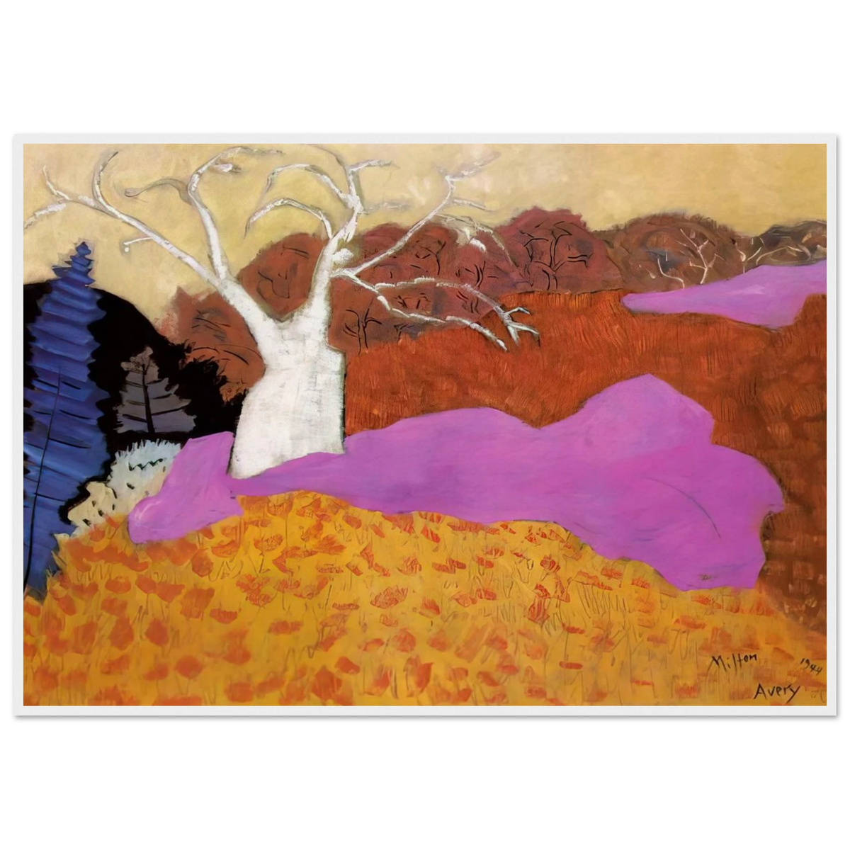 Autumn - 1944 Framed Poster | Milton Avery Framed Prints Wall Art | Milton Avery Store