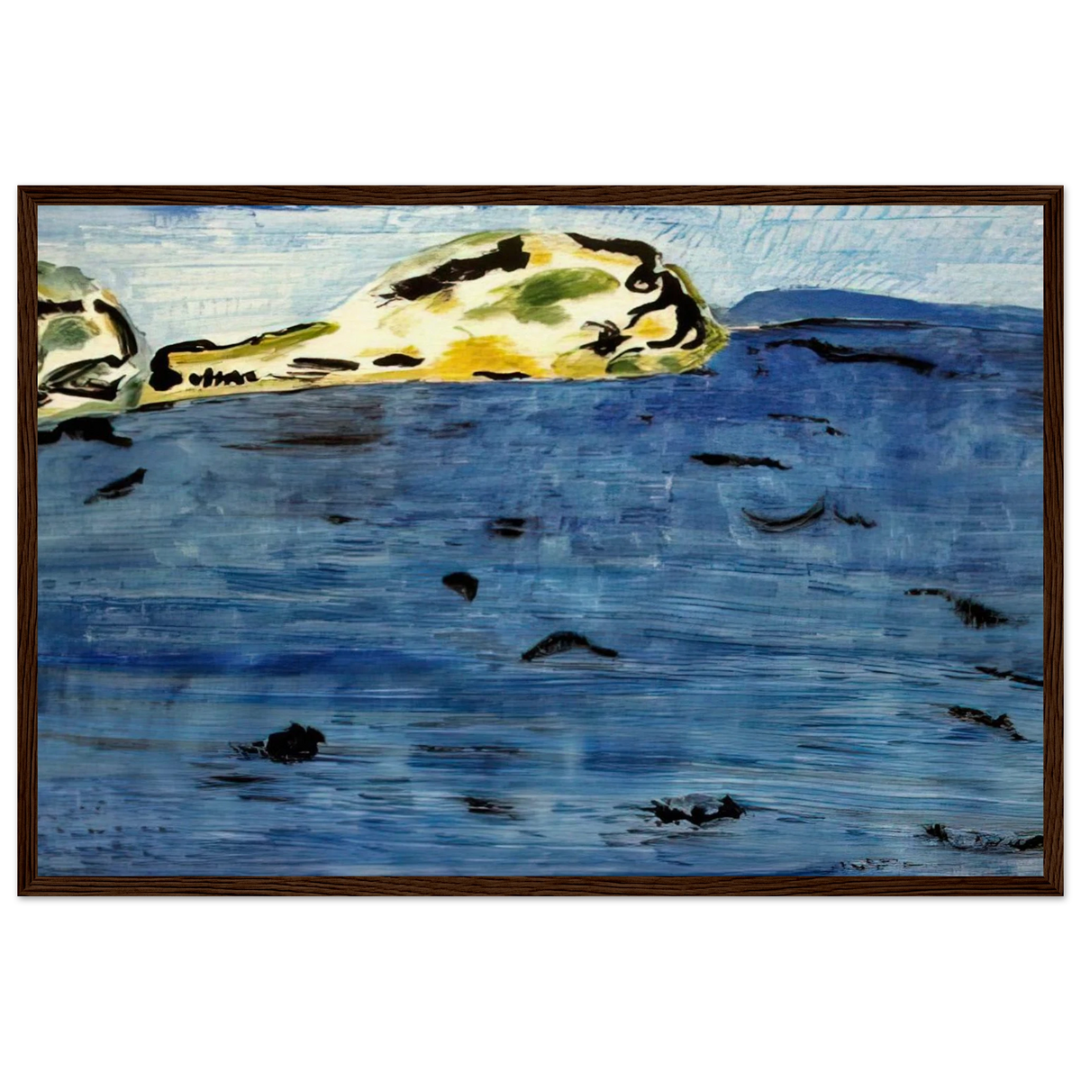 Blue Bay and Dunes - 1961 Framed Poster | Milton Avery Framed Prints Wall Art | Milton Avery Store