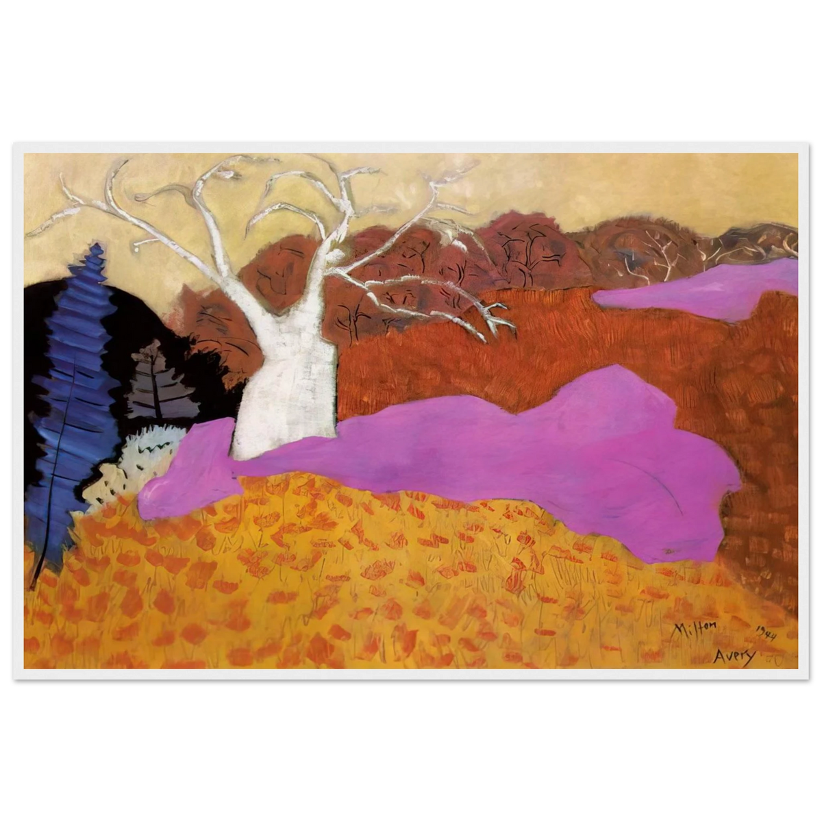 Autumn - 1944 Framed Poster | Milton Avery Framed Prints Wall Art | Milton Avery Store