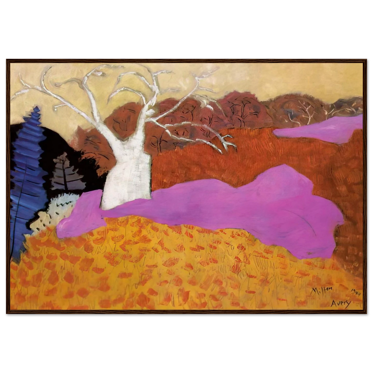 Autumn - 1944 Framed Poster | Milton Avery Framed Prints Wall Art | Milton Avery Store