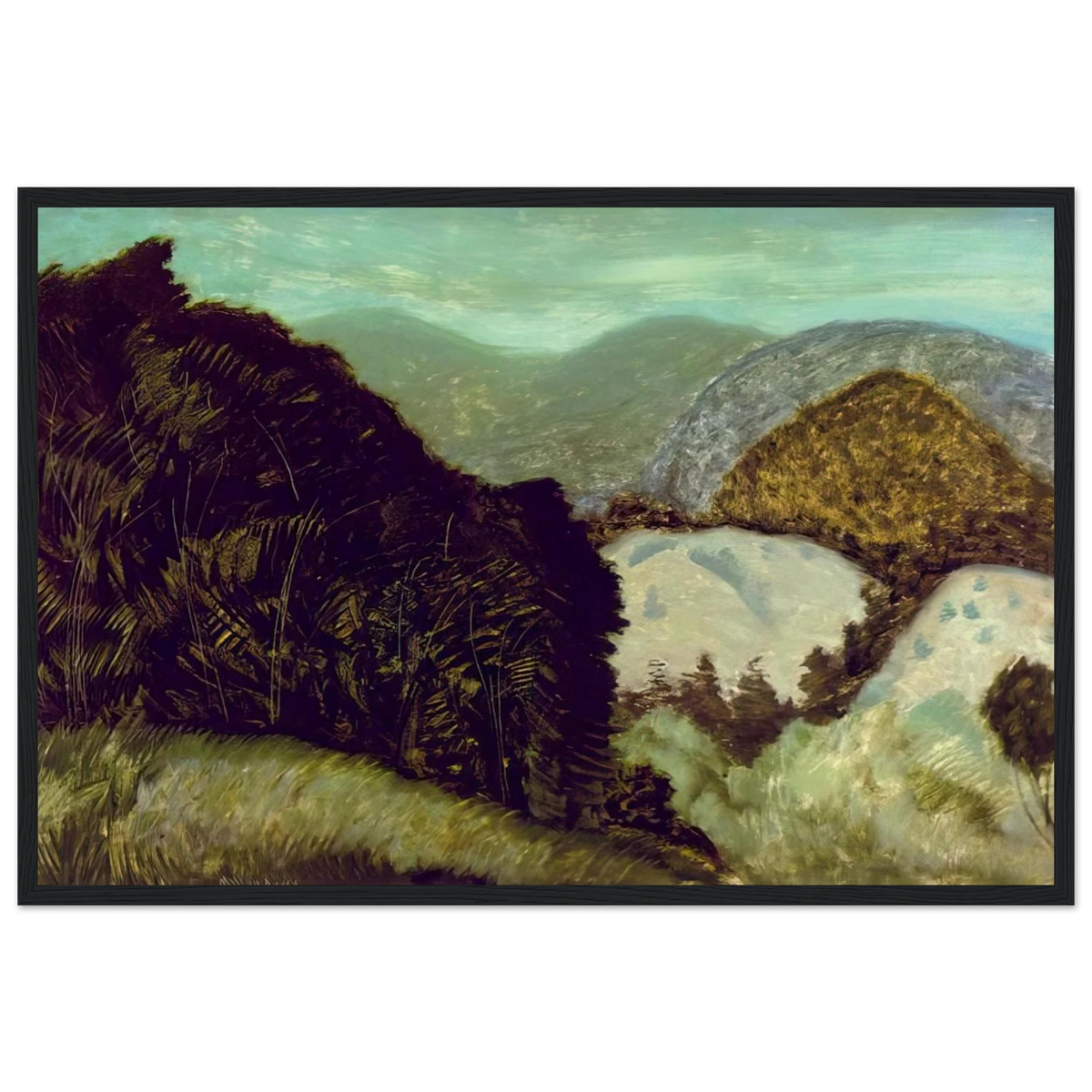 Vermont Hills - 1936 Framed Poster | Milton Avery Framed Prints Wall Art | Milton Avery Store