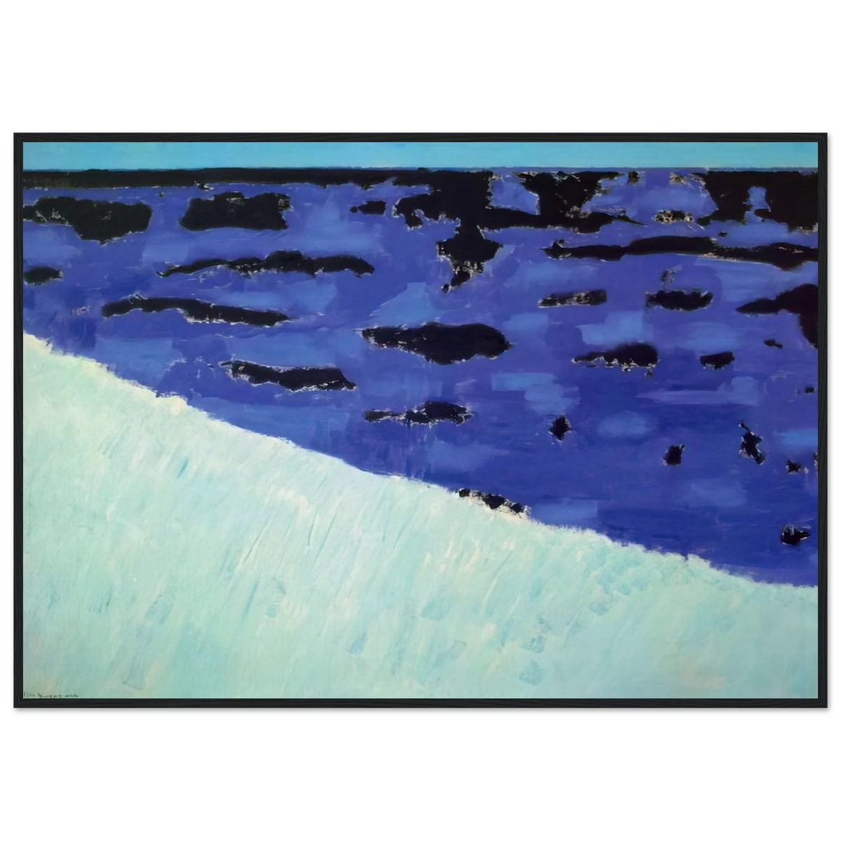 Sea Grasses and Blue Sea - 1958 Framed Poster | Milton Avery Framed Prints Wall Art | Milton Avery Store