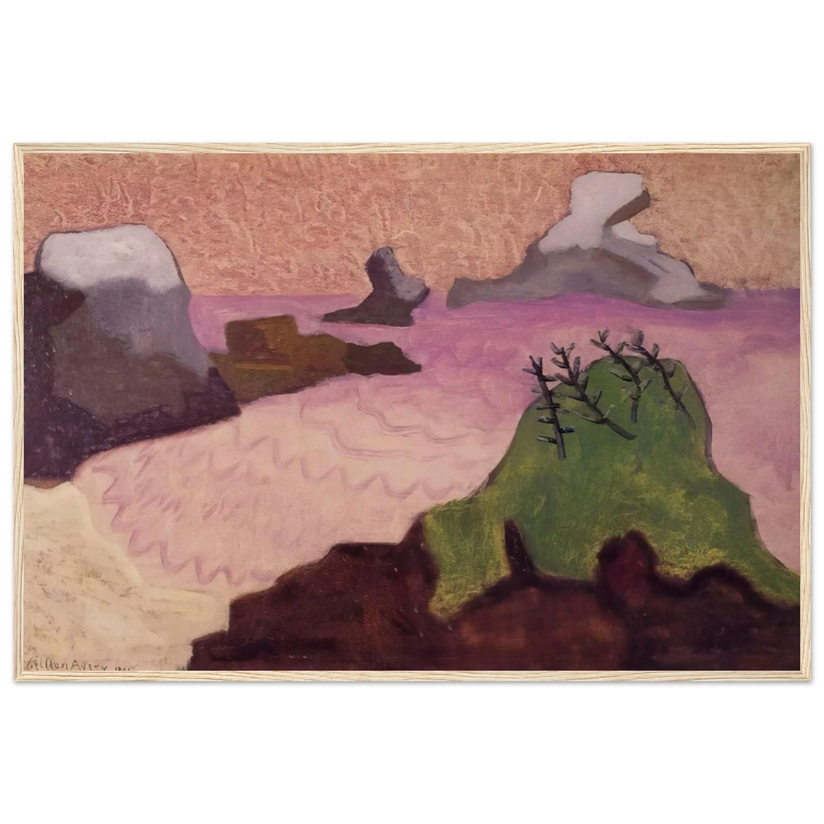 Oregon Coast - 1947 Framed Poster | Milton Avery Framed Prints Wall Art | Milton Avery Store