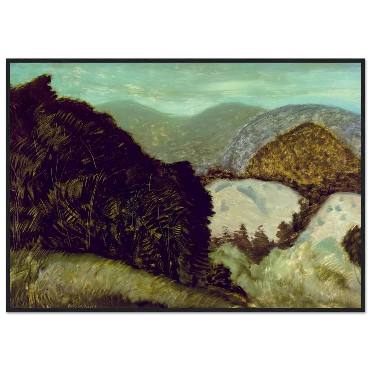 Vermont Hills - 1936 Framed Poster | Milton Avery Framed Prints Wall Art | Milton Avery Store