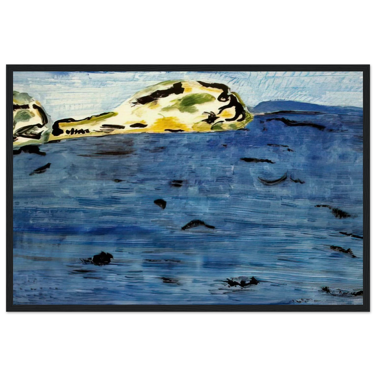 Blue Bay and Dunes - 1961 Framed Poster | Milton Avery Framed Prints Wall Art | Milton Avery Store