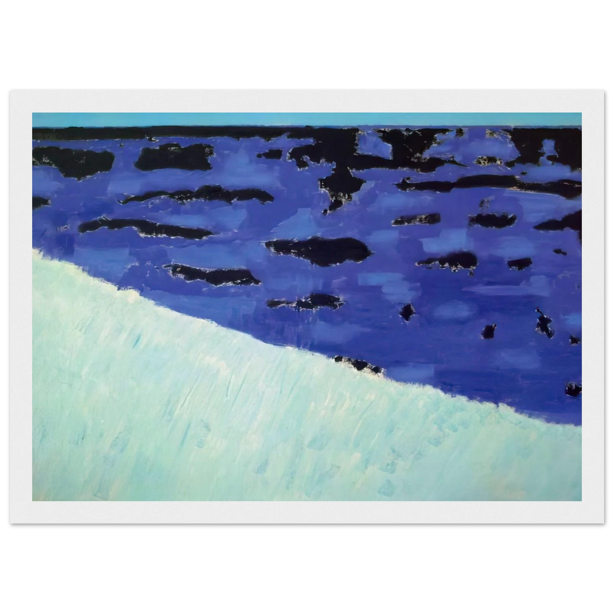Sea Grasses and Blue Sea - 1958 Framed Poster | Milton Avery Framed Prints Wall Art | Milton Avery Store