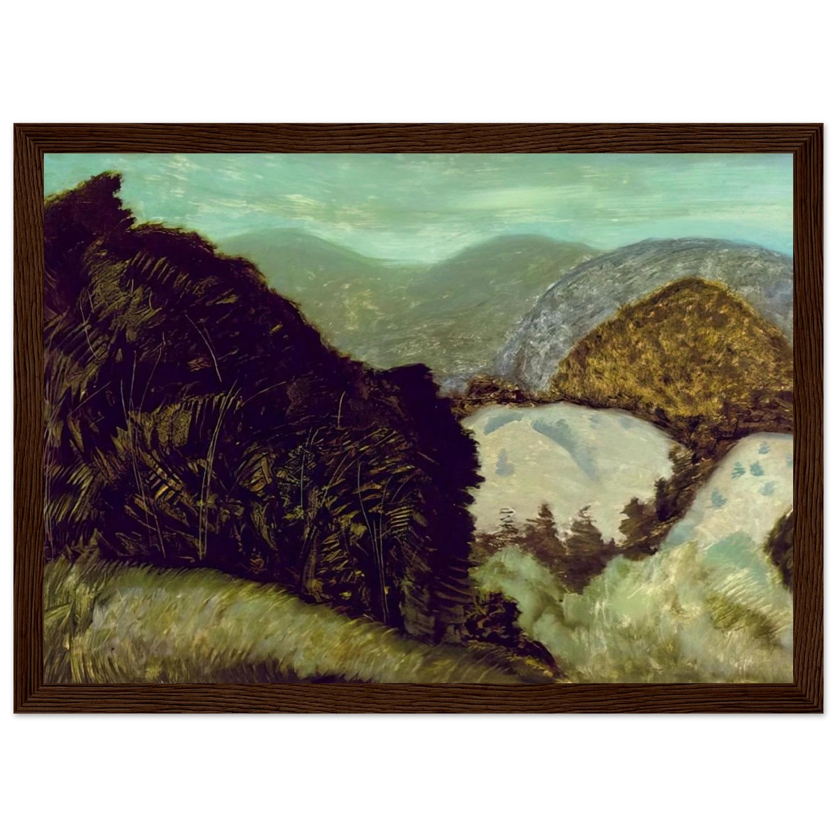 Vermont Hills - 1936 Framed Poster | Milton Avery Framed Prints Wall Art | Milton Avery Store