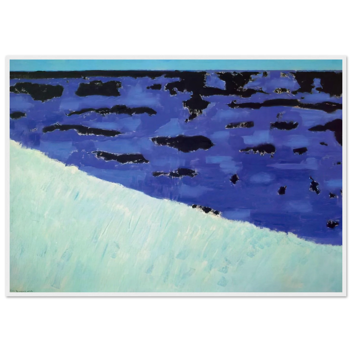 Sea Grasses and Blue Sea - 1958 Framed Poster | Milton Avery Framed Prints Wall Art | Milton Avery Store