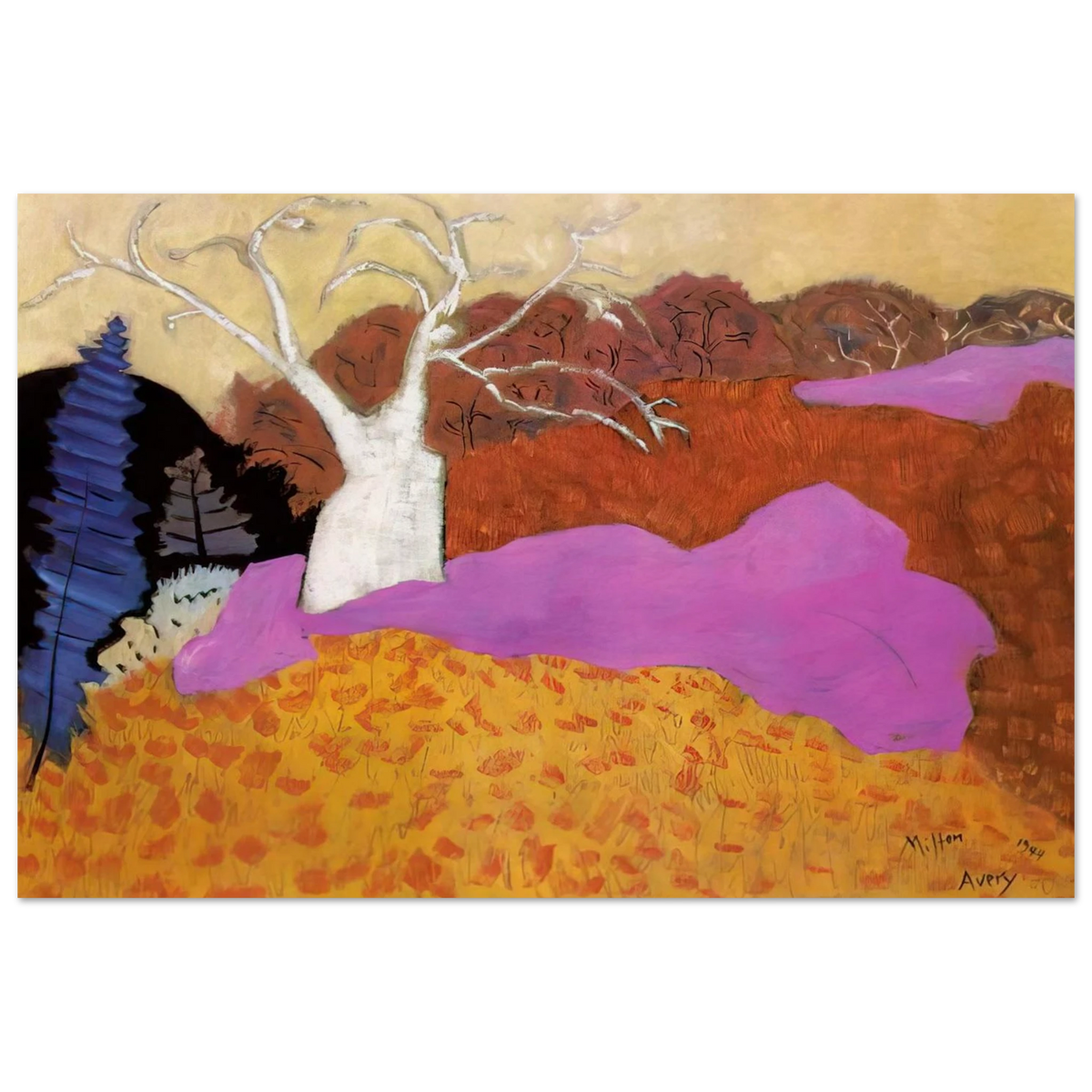 Autumn - 1944 Poster | Milton Avery Poster | Milton Avery Store