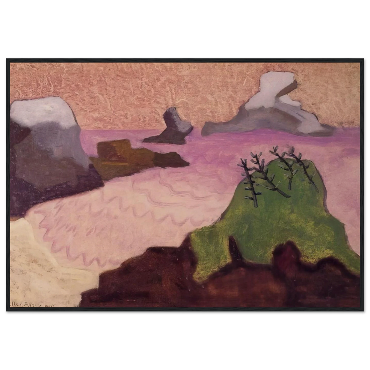 Oregon Coast - 1947 Framed Poster | Milton Avery Framed Prints Wall Art | Milton Avery Store