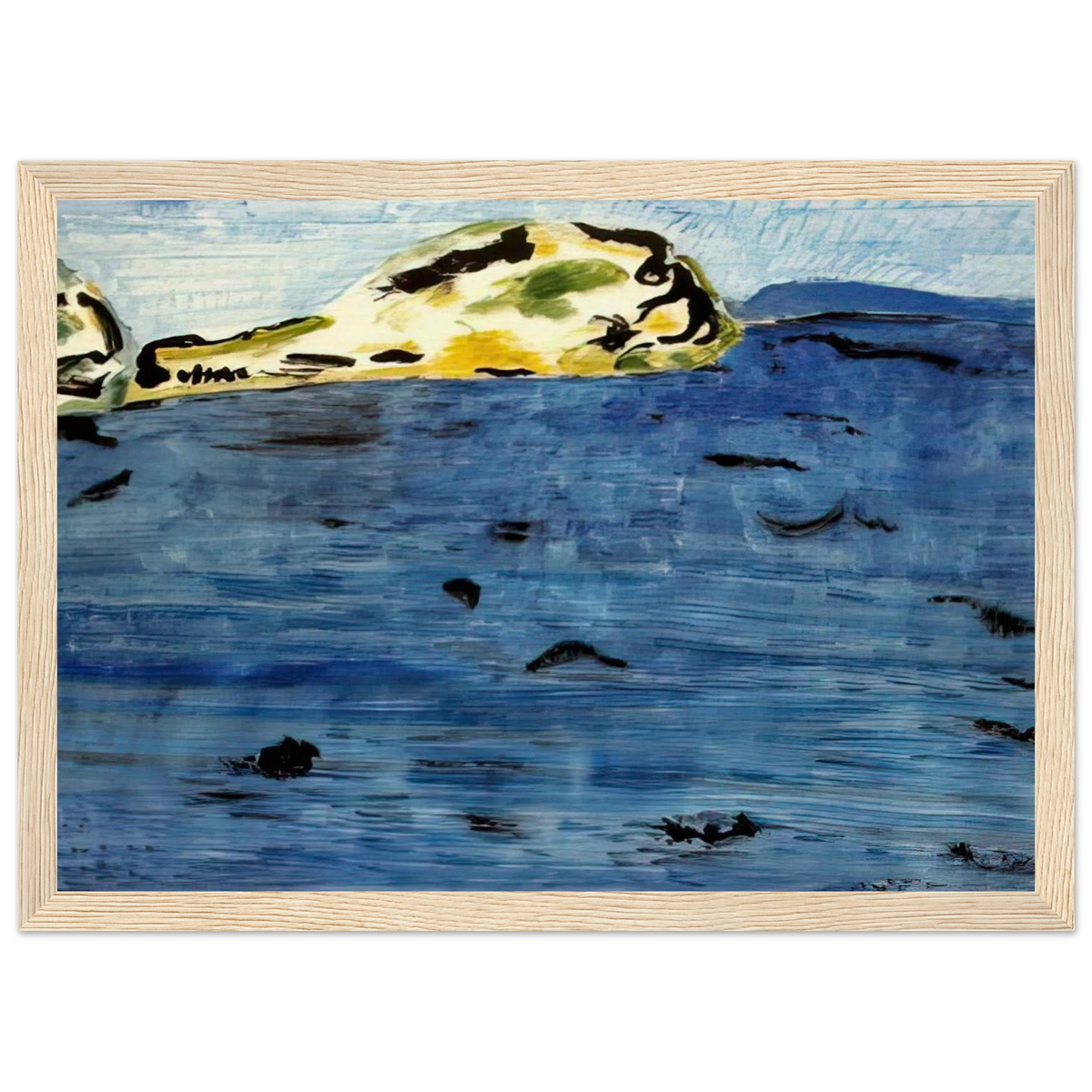 Blue Bay and Dunes - 1961 Framed Poster | Milton Avery Framed Prints Wall Art | Milton Avery Store