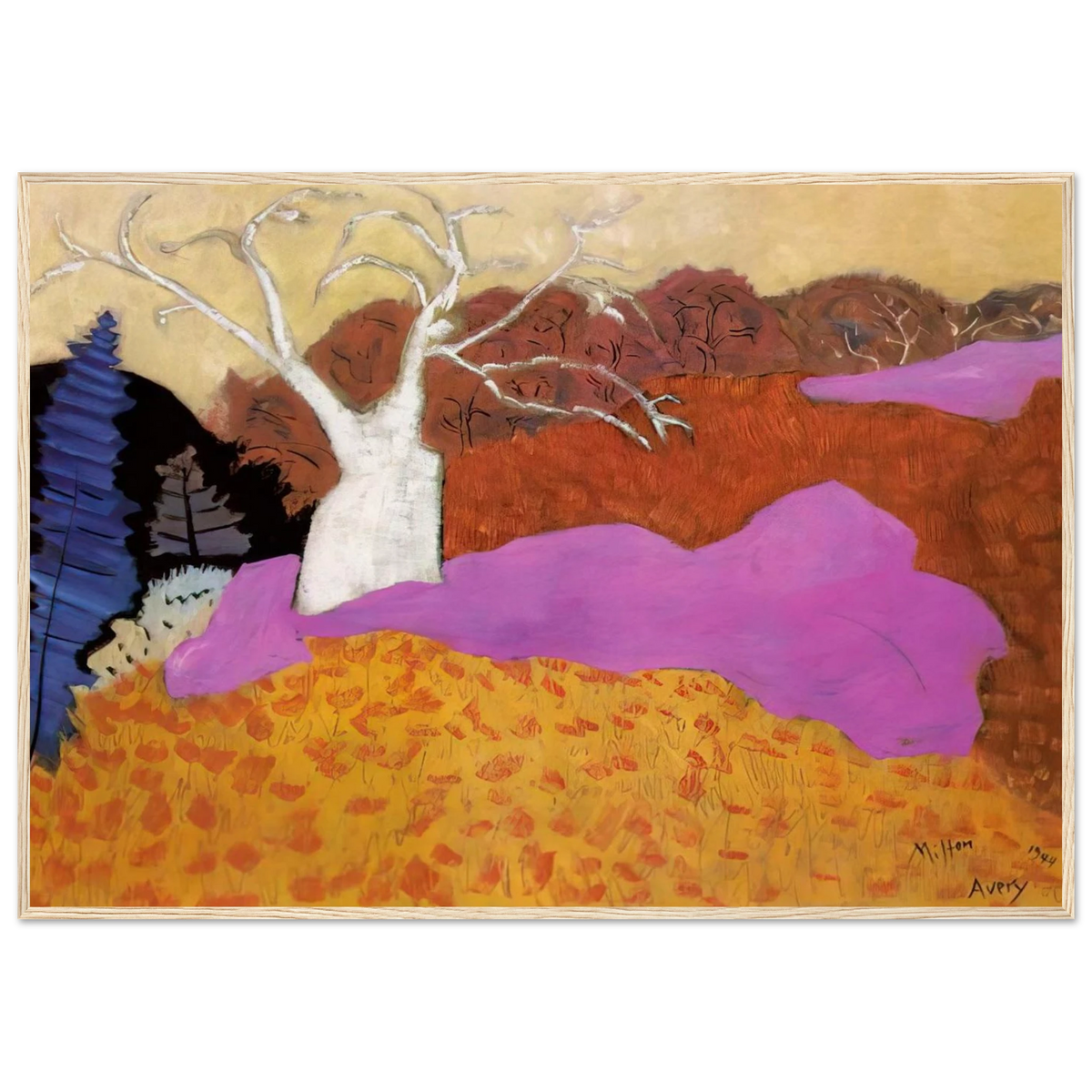 Autumn - 1944 Framed Poster | Milton Avery Framed Prints Wall Art | Milton Avery Store