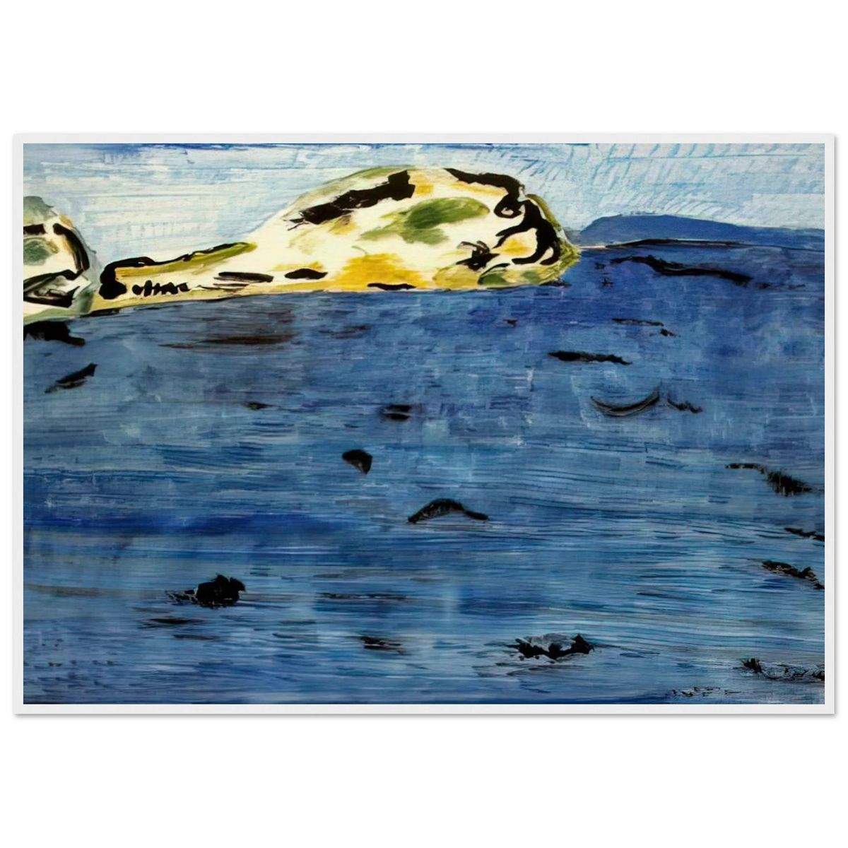 Blue Bay and Dunes - 1961 Framed Poster | Milton Avery Framed Prints Wall Art | Milton Avery Store