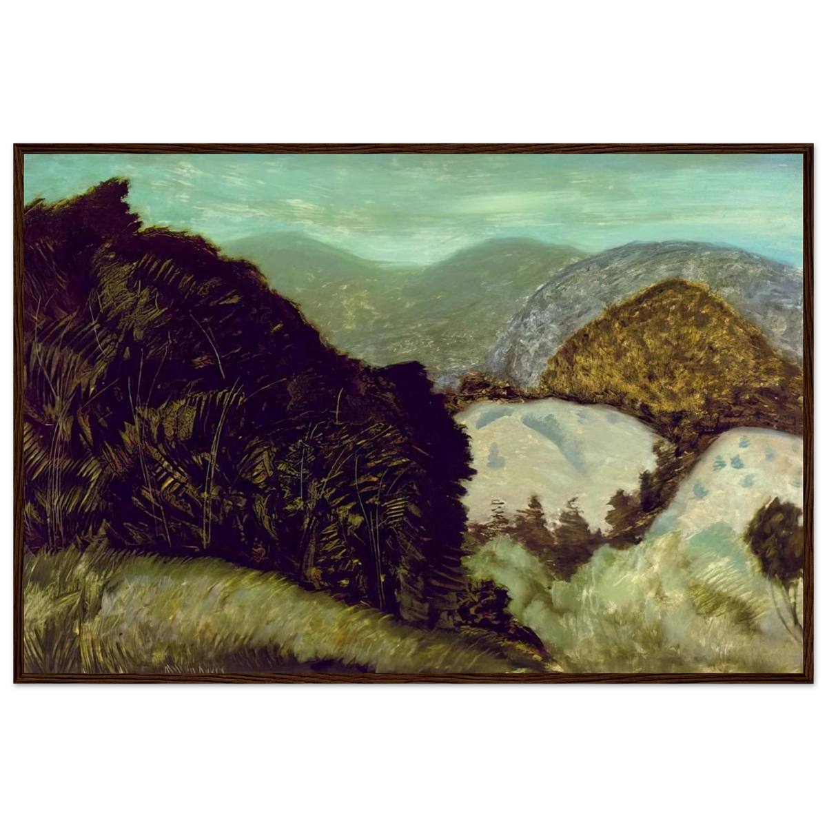 Vermont Hills - 1936 Framed Poster | Milton Avery Framed Prints Wall Art | Milton Avery Store
