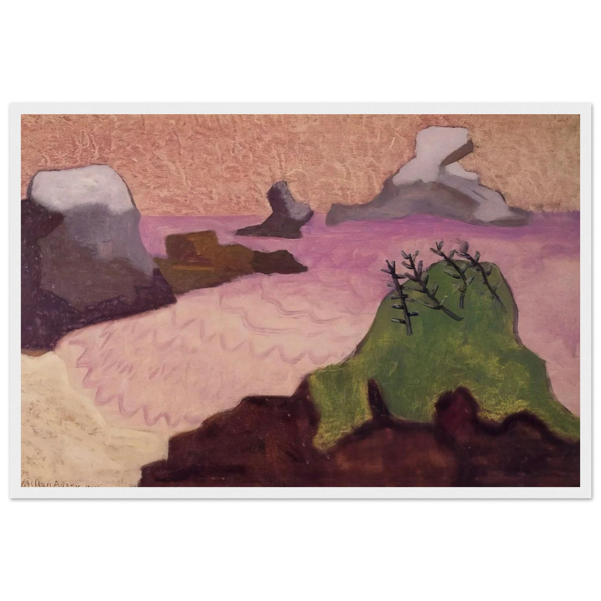 Oregon Coast - 1947 Framed Poster | Milton Avery Framed Prints Wall Art | Milton Avery Store