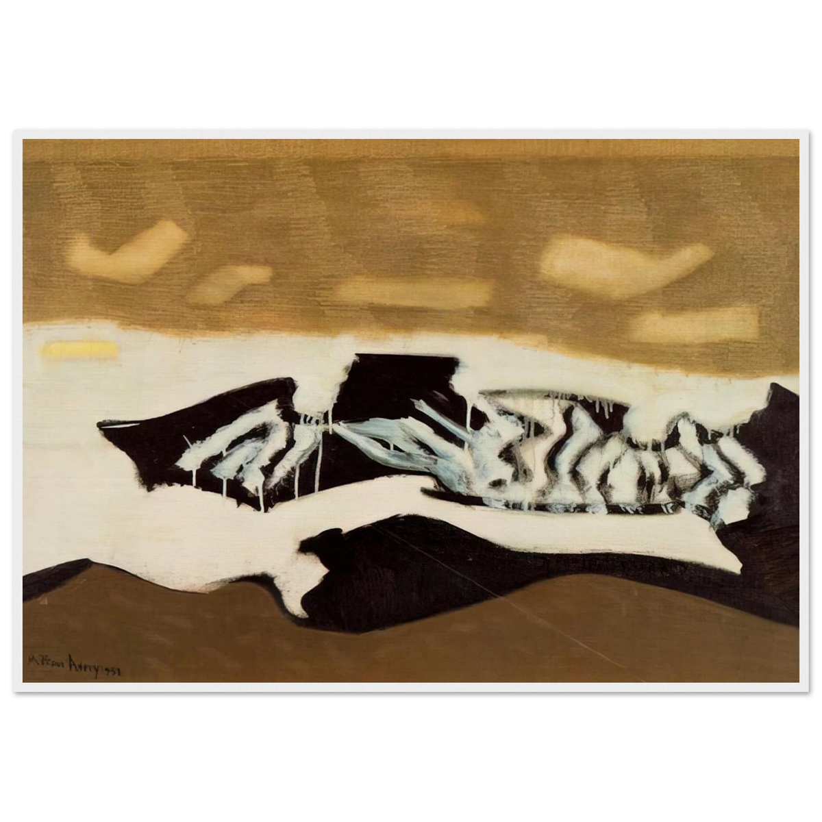 Breaking Sea - 1952 Framed Poster | Milton Avery Framed Prints Wall Art | Milton Avery Store