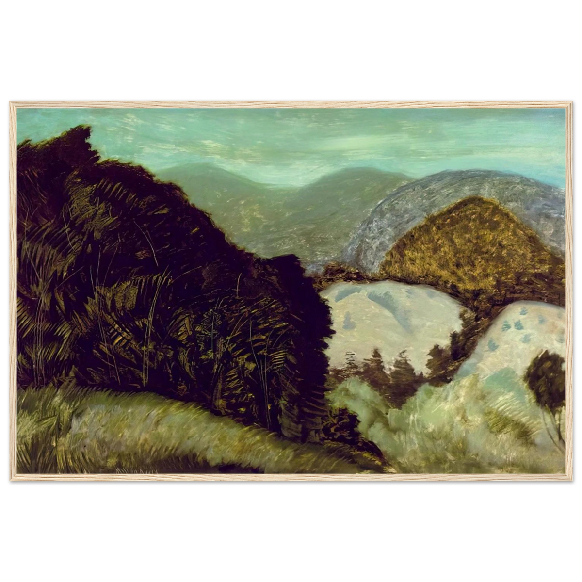 Vermont Hills - 1936 Framed Poster | Milton Avery Framed Prints Wall Art | Milton Avery Store