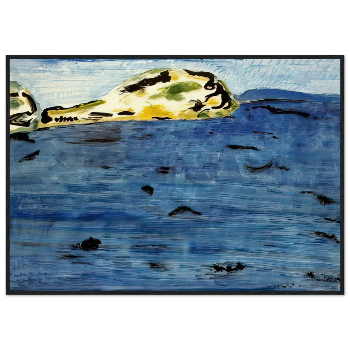 Blue Bay and Dunes - 1961 Framed Poster | Milton Avery Framed Prints Wall Art | Milton Avery Store