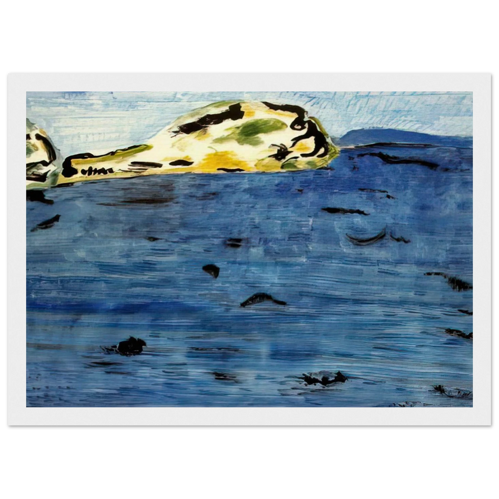 Blue Bay and Dunes - 1961 Framed Poster | Milton Avery Framed Prints Wall Art | Milton Avery Store