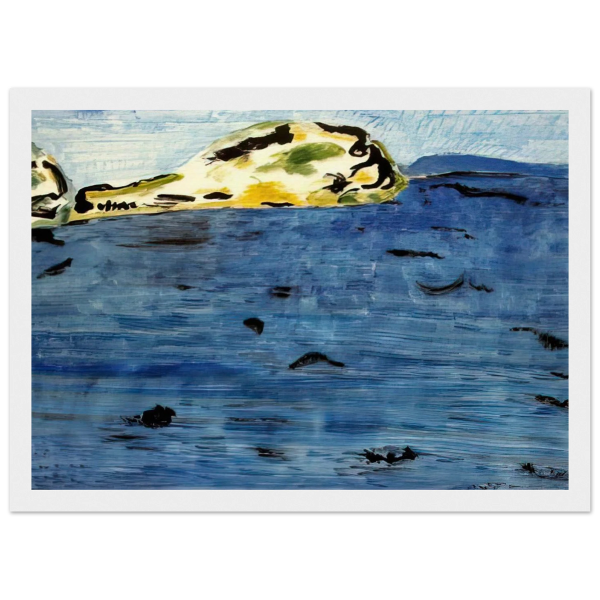 Blue Bay and Dunes - 1961 Framed Poster | Milton Avery Framed Prints Wall Art | Milton Avery Store