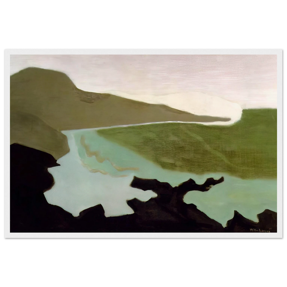 Green Sea - 1954 Framed Poster | Milton Avery Framed Prints Wall Art | Milton Avery Store