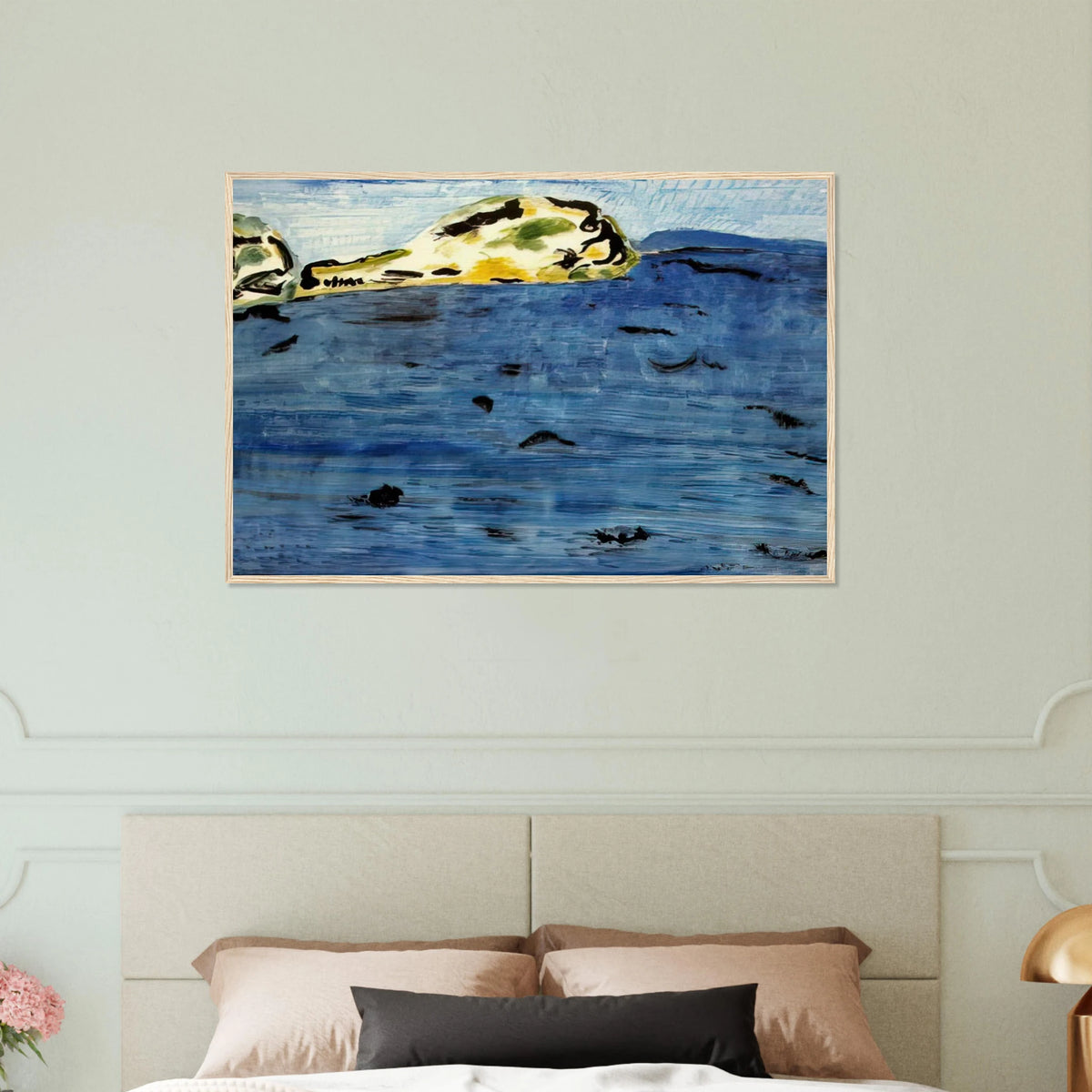 Blue Bay and Dunes - 1961 Framed Poster | Milton Avery Framed Prints Wall Art | Milton Avery Store