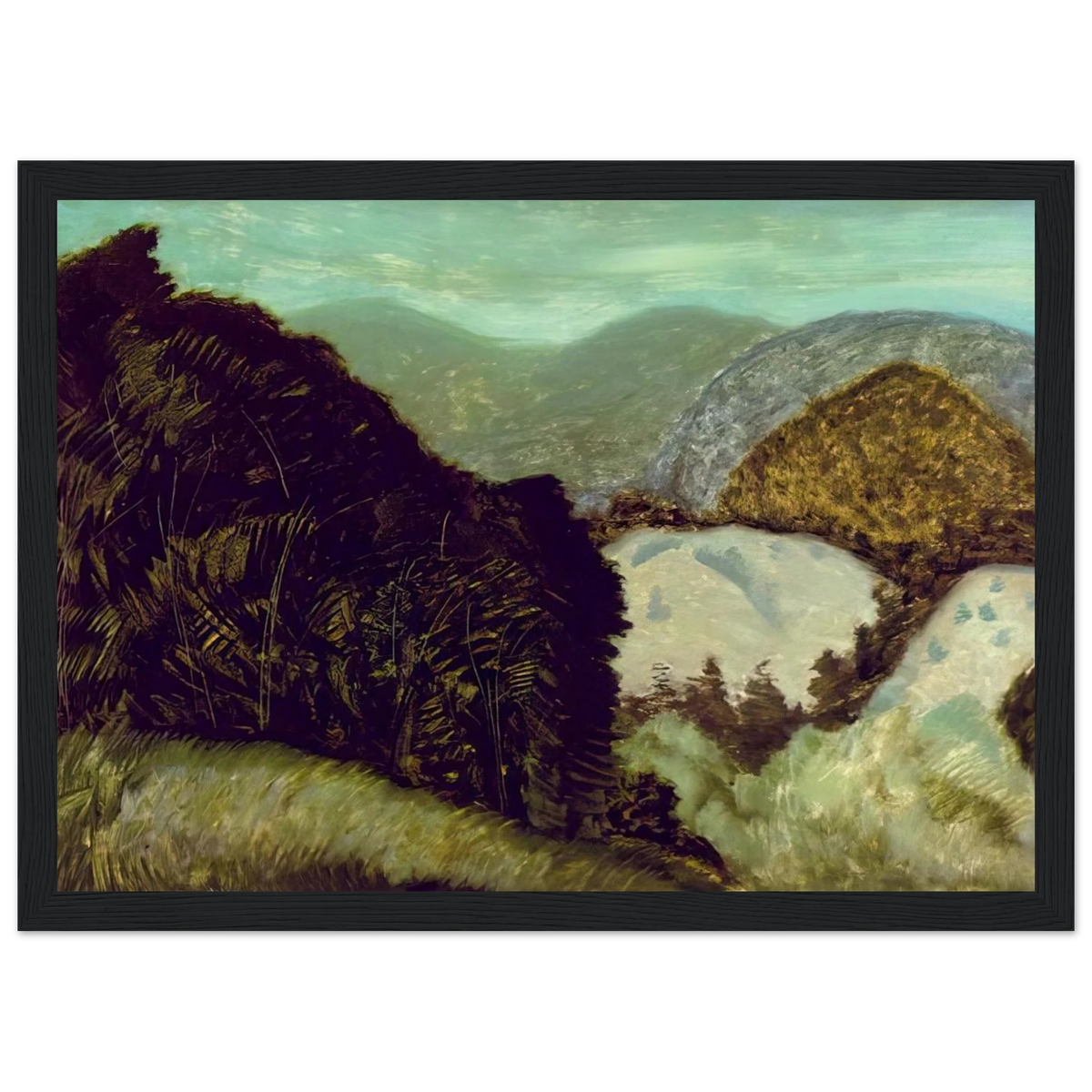 Vermont Hills - 1936 Framed Poster | Milton Avery Framed Prints Wall Art | Milton Avery Store