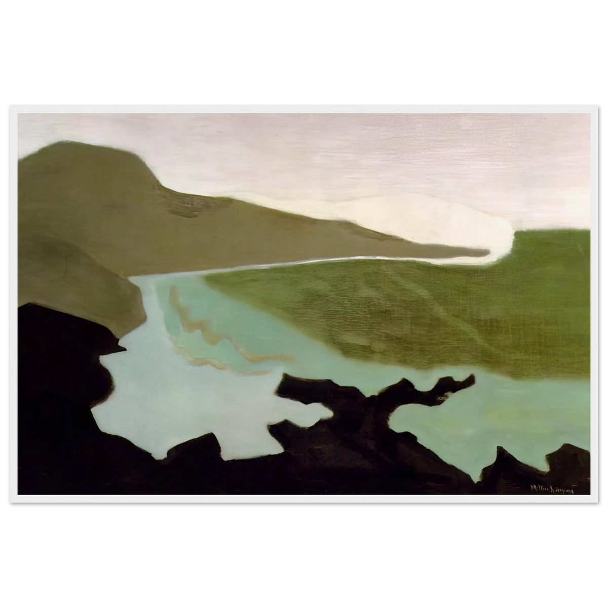 Green Sea - 1954 Framed Poster | Milton Avery Framed Prints Wall Art | Milton Avery Store