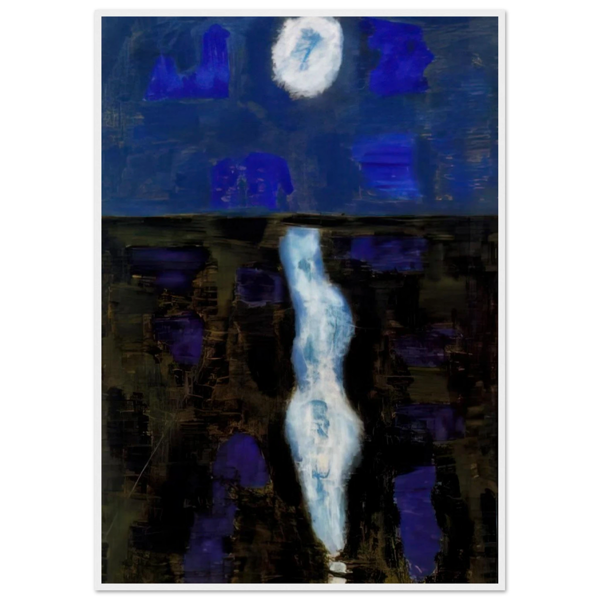 White Moon - 1957 Framed Poster | Milton Avery Framed Prints Wall Art | Milton Avery Store