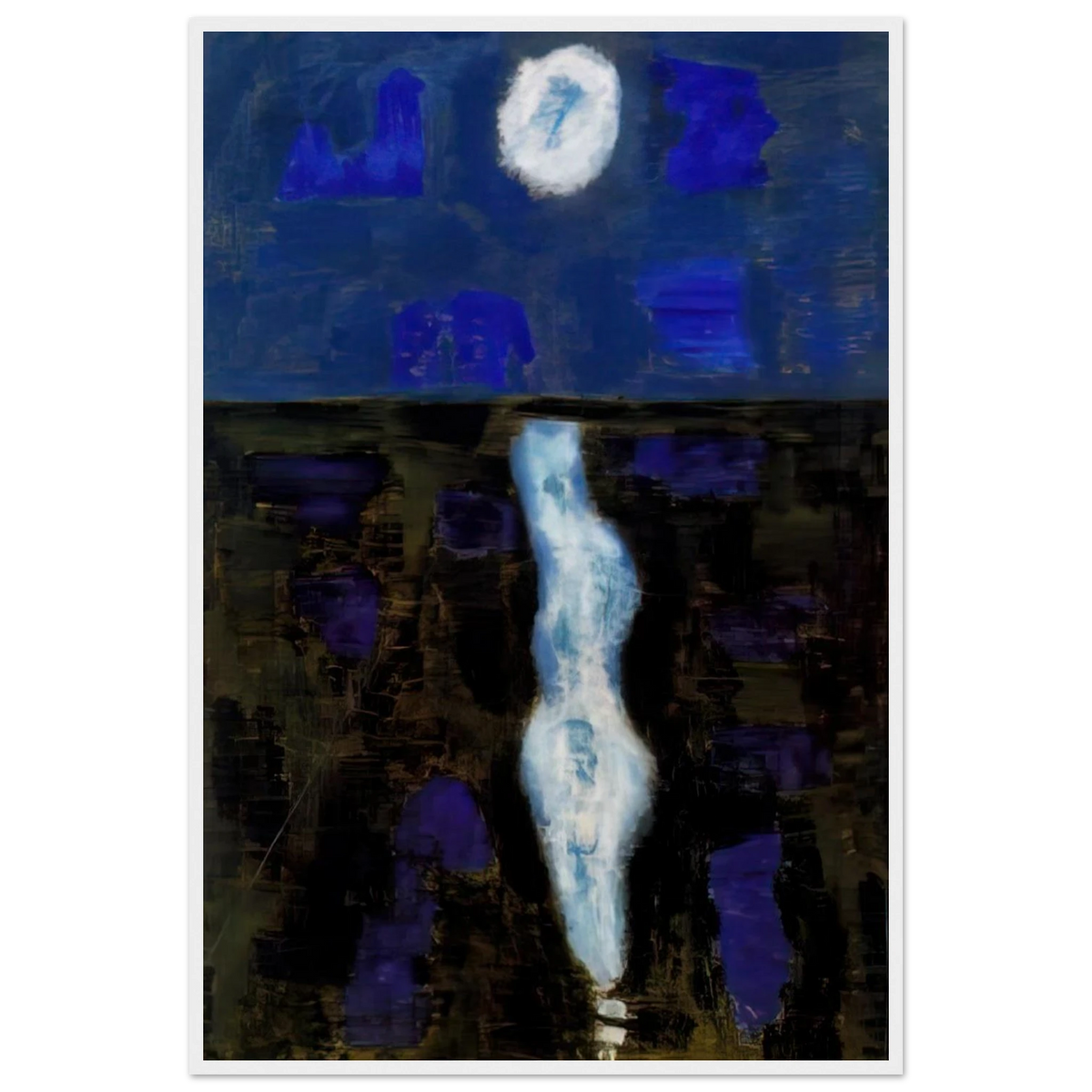 White Moon - 1957 Framed Poster | Milton Avery Framed Prints Wall Art | Milton Avery Store