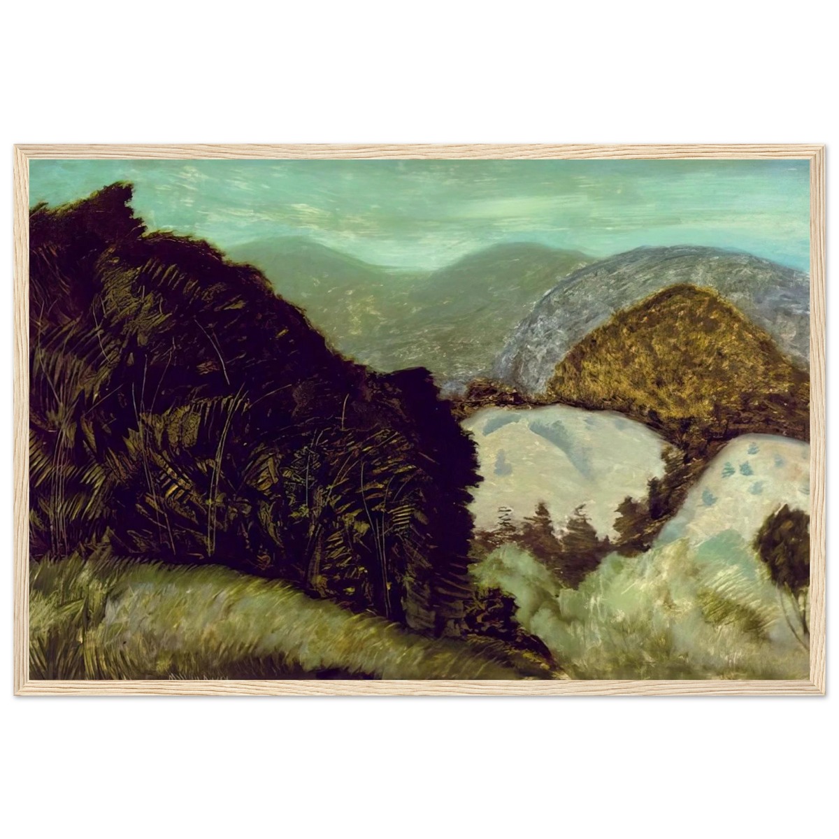 Vermont Hills - 1936 Framed Poster | Milton Avery Framed Prints Wall Art | Milton Avery Store