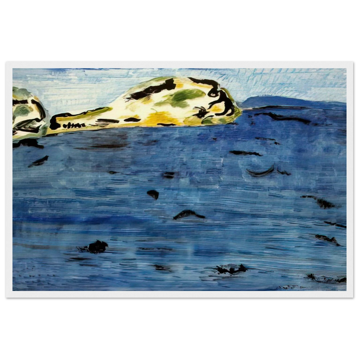 Blue Bay and Dunes - 1961 Framed Poster | Milton Avery Framed Prints Wall Art | Milton Avery Store