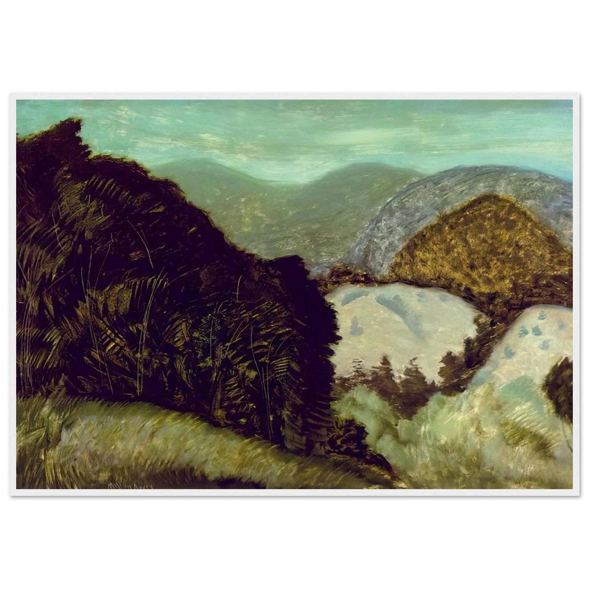 Vermont Hills - 1936 Framed Poster | Milton Avery Framed Prints Wall Art | Milton Avery Store