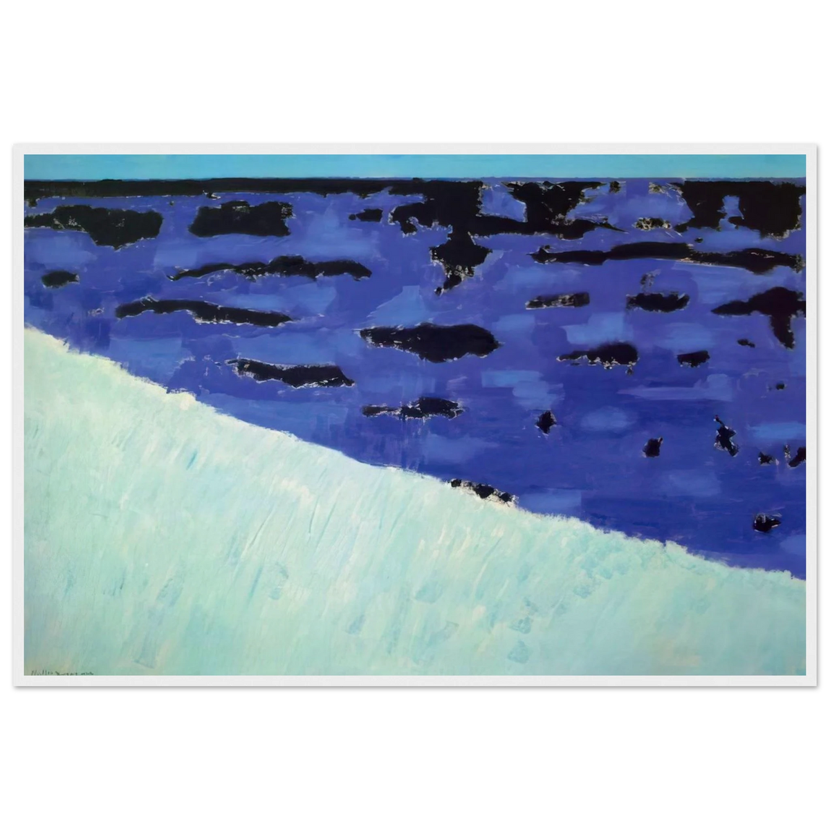 Sea Grasses and Blue Sea - 1958 Framed Poster | Milton Avery Framed Prints Wall Art | Milton Avery Store