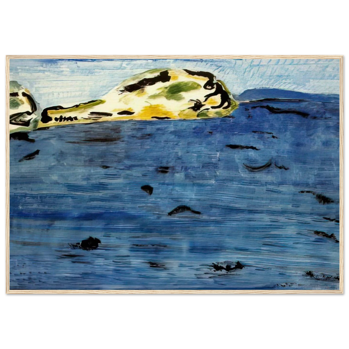 Blue Bay and Dunes - 1961 Framed Poster | Milton Avery Framed Prints Wall Art | Milton Avery Store