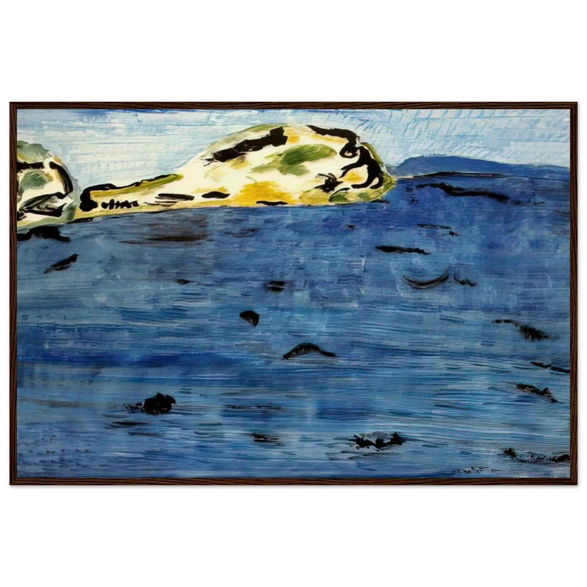 Blue Bay and Dunes - 1961 Framed Poster | Milton Avery Framed Prints Wall Art | Milton Avery Store