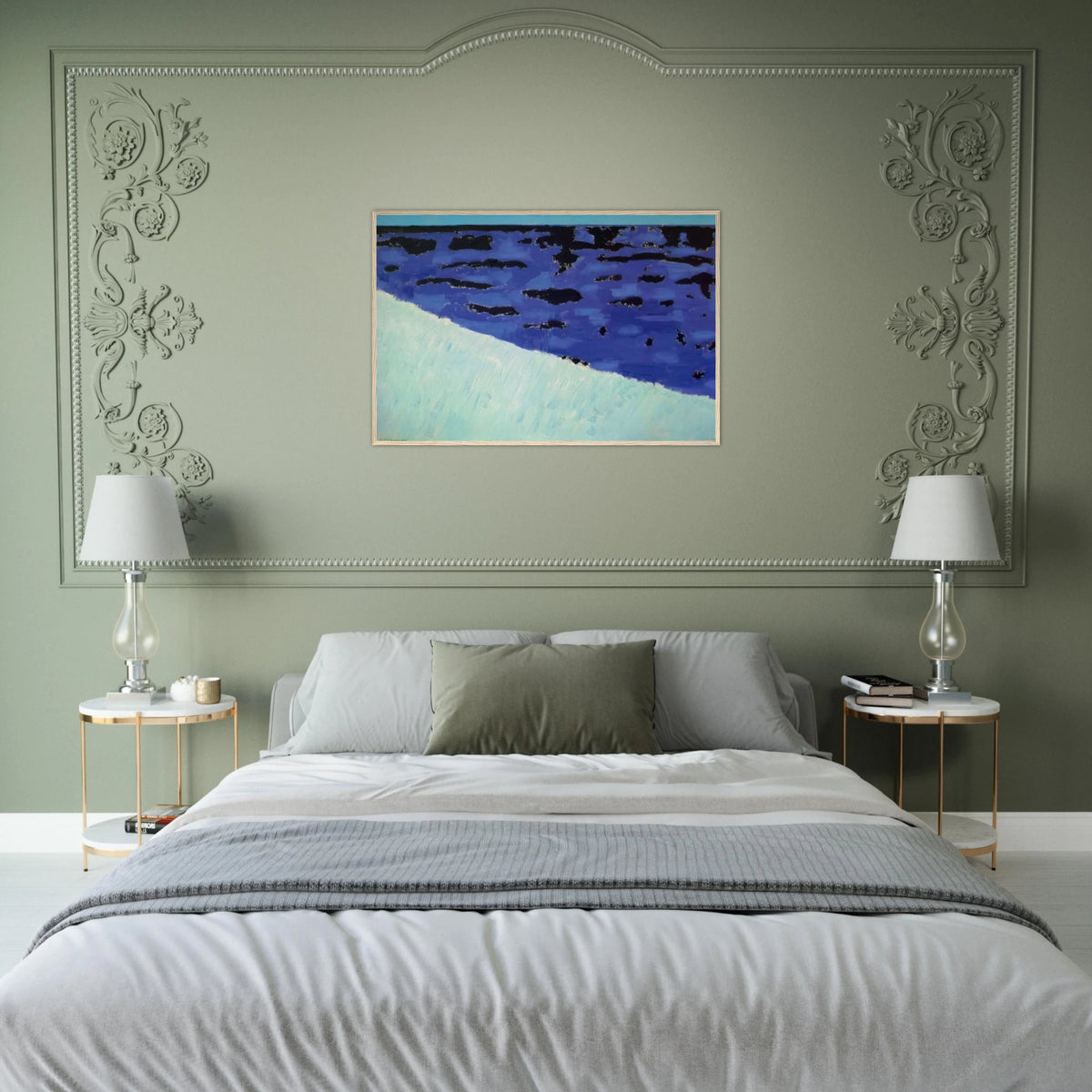 Sea Grasses and Blue Sea - 1958 Framed Poster | Milton Avery Framed Prints Wall Art | Milton Avery Store