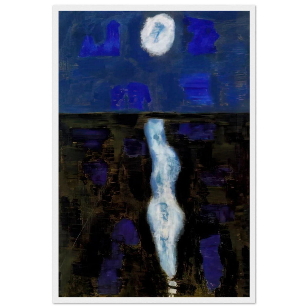 White Moon - 1957 Framed Poster | Milton Avery Framed Prints Wall Art | Milton Avery Store