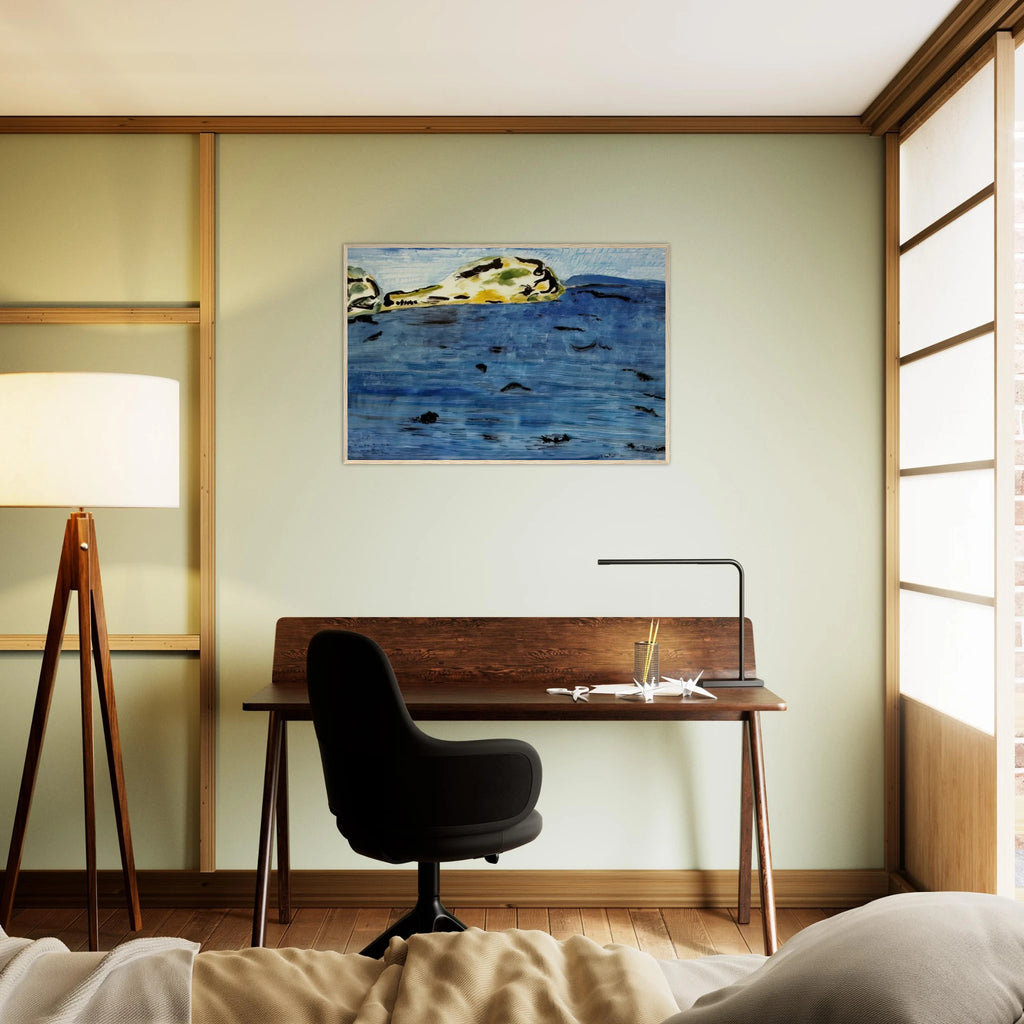 Blue Bay and Dunes - 1961 Framed Poster | Milton Avery Framed Prints Wall Art | Milton Avery Store