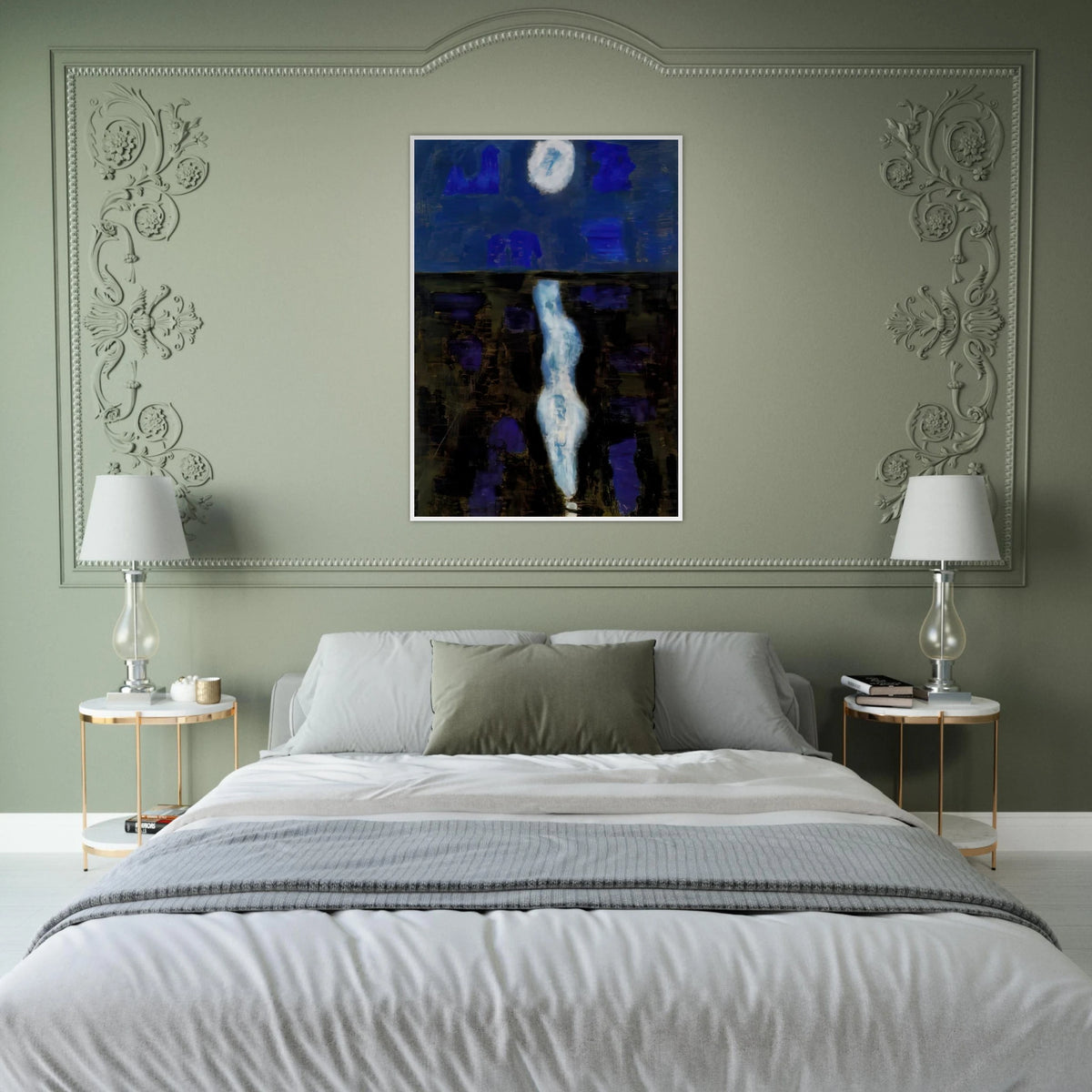 White Moon - 1957 Framed Poster | Milton Avery Framed Prints Wall Art | Milton Avery Store