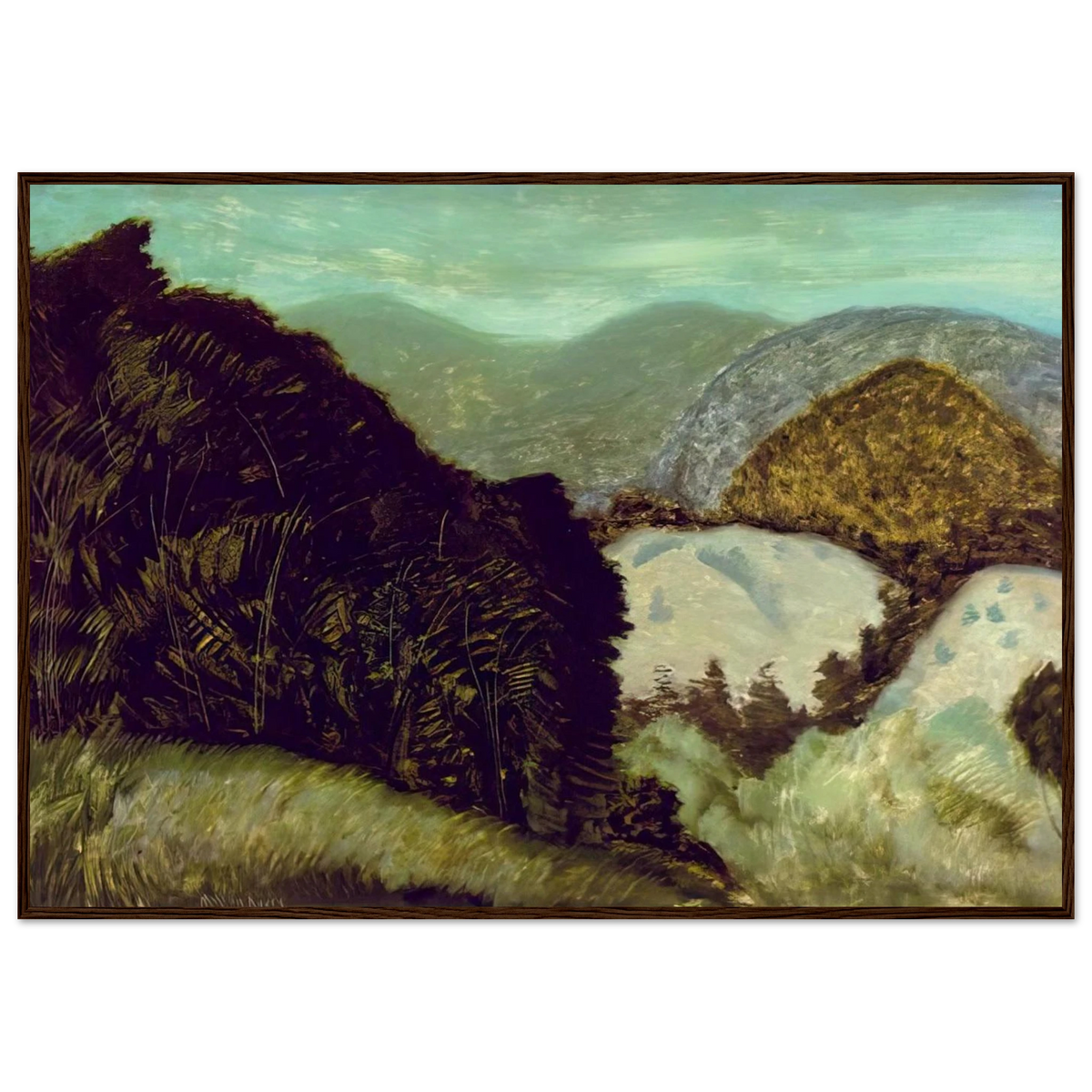 Vermont Hills - 1936 Framed Poster | Milton Avery Framed Prints Wall Art | Milton Avery Store