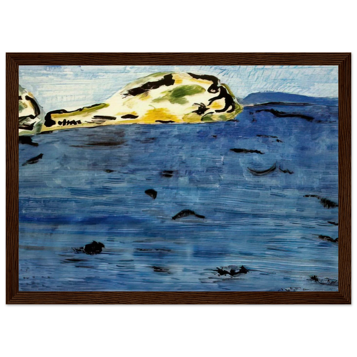 Blue Bay and Dunes - 1961 Framed Poster | Milton Avery Framed Prints Wall Art | Milton Avery Store