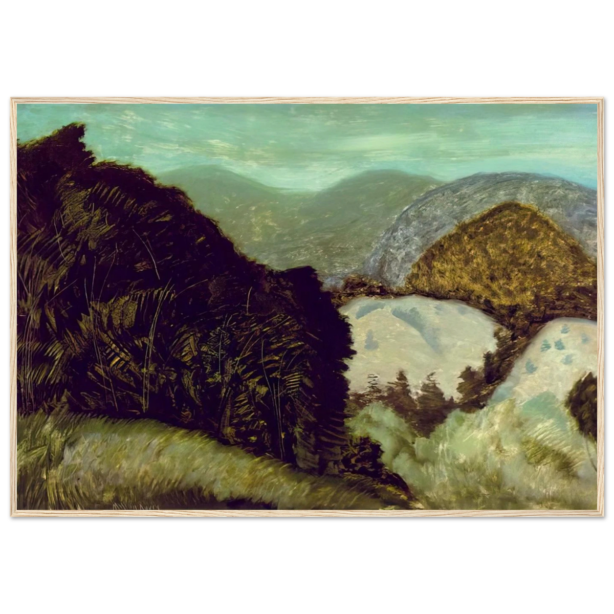 Vermont Hills - 1936 Framed Poster | Milton Avery Framed Prints Wall Art | Milton Avery Store