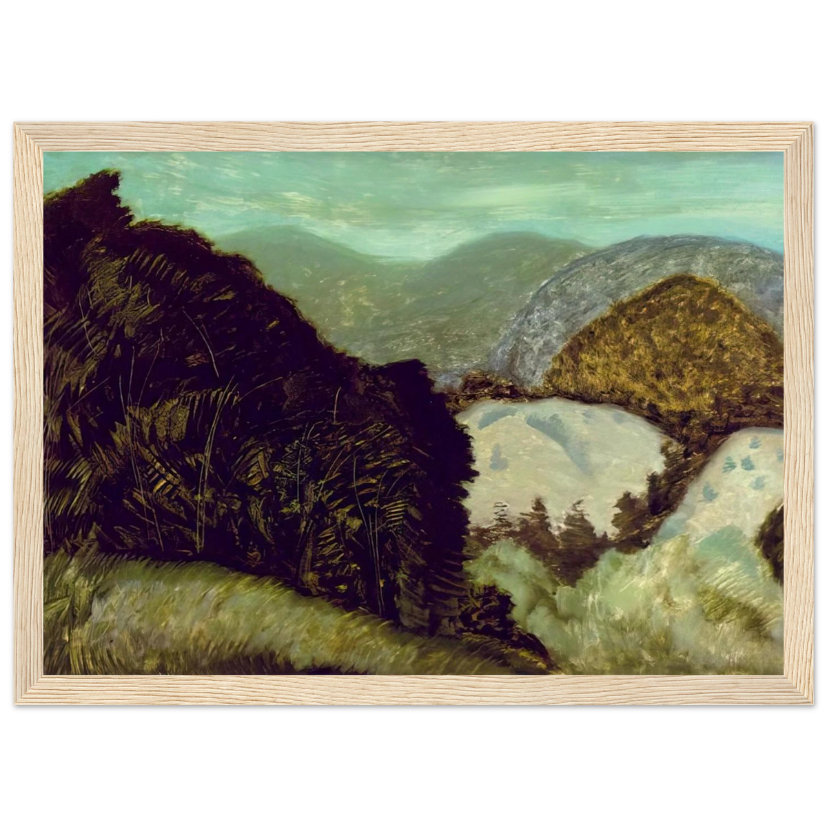 Vermont Hills - 1936 Framed Poster | Milton Avery Framed Prints Wall Art | Milton Avery Store